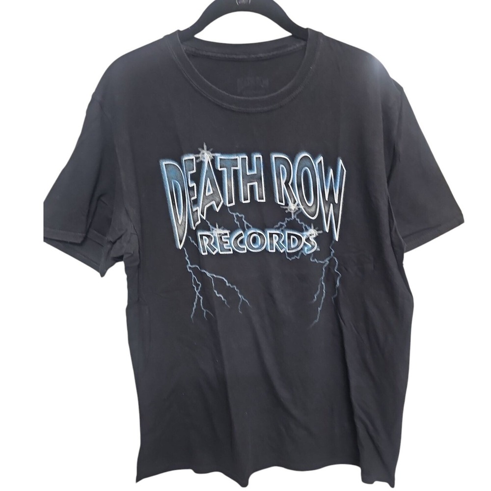 Death Row Records Graphic T-Shirt Lightning‎ Bolt Design Men's Size XL